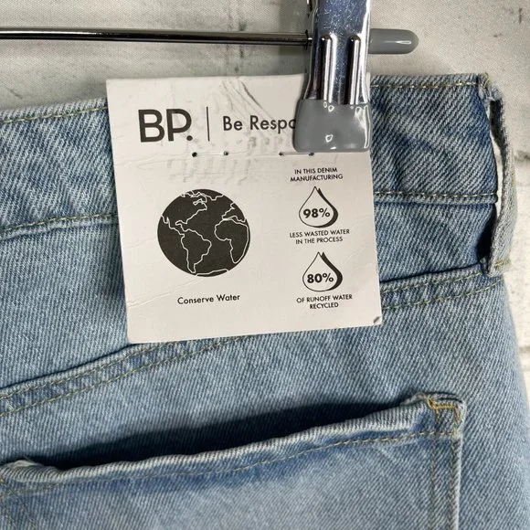 bp Be Responsible High-Rise Mom Button Fly Jeans Size 33 Blue Light Wash - Picture 5 of 5